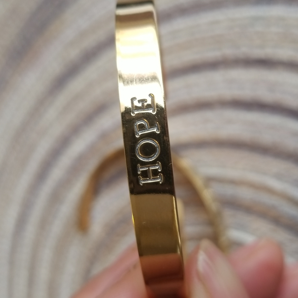 Hope Cuff Brass Bracelet